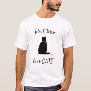 Real-Men-Liebe-Katzen, grafisch Cool T-Shirt