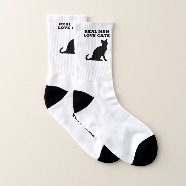 Real Men Liebe Katzen lustige Socken für männliche (Paar)