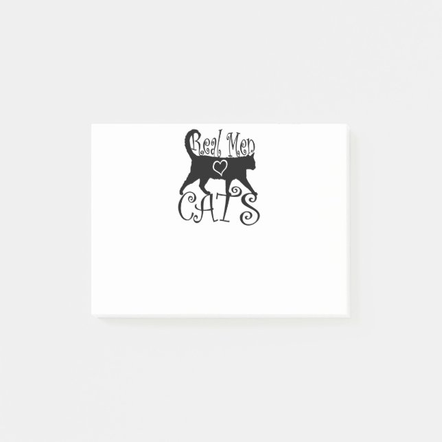 Real Men Liebe Katzen Post-it Klebezettel (Vorderseite)