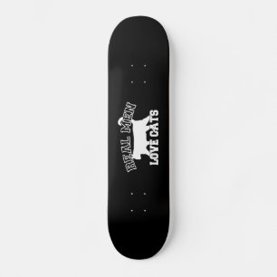 Real Men Liebe Katzen Silhouette Skateboard