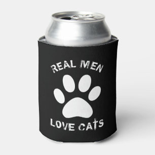 Real Men-Liebe Katzenbenutzerdefinierter Text Pers Dosenkühler