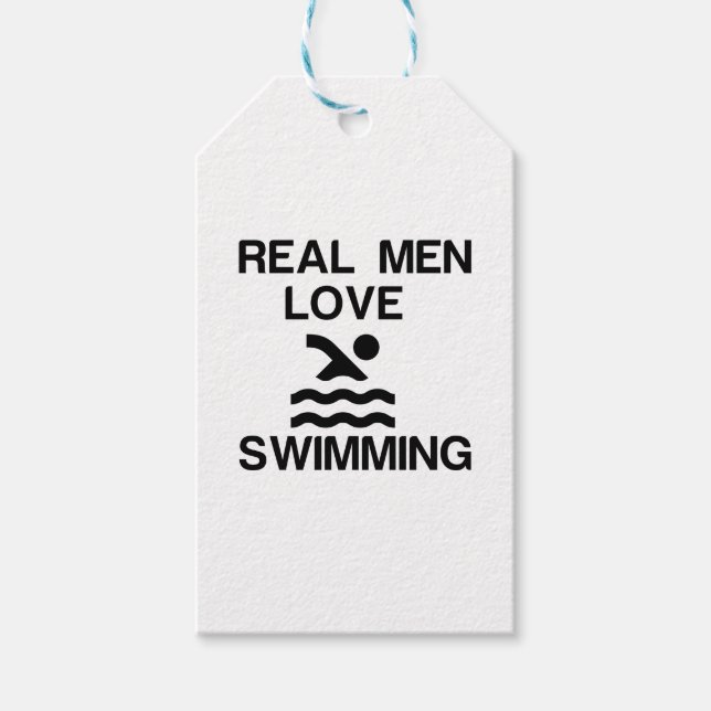REAL MEN LIEBE SWIMMING GESCHENKANHÄNGER (Vorderseite)