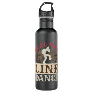 Real Men Line Tanz Country Dancing Edelstahlflasche