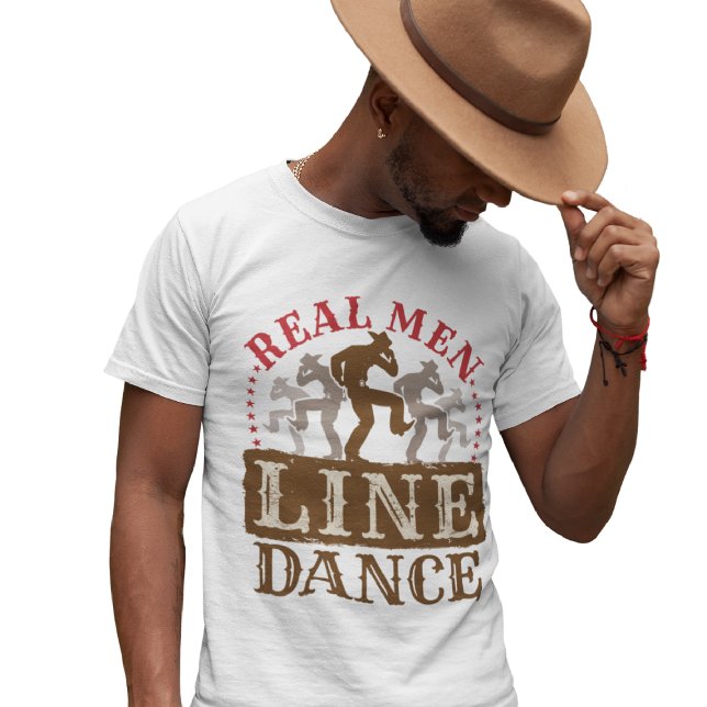 Real Men Line Tanz Country Dancing T-Shirt (Von Creator hochgeladen)