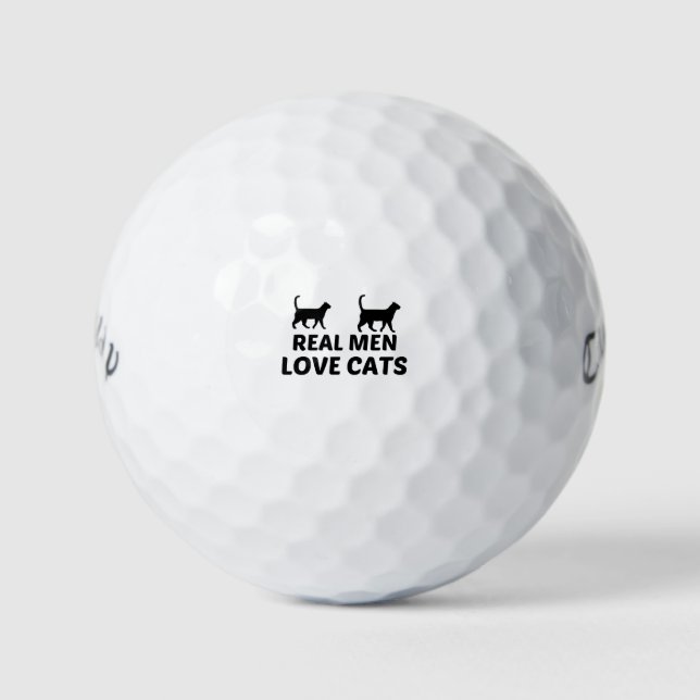 REAL MEN LOVE CATS GOLFBALL (Vorderseite)