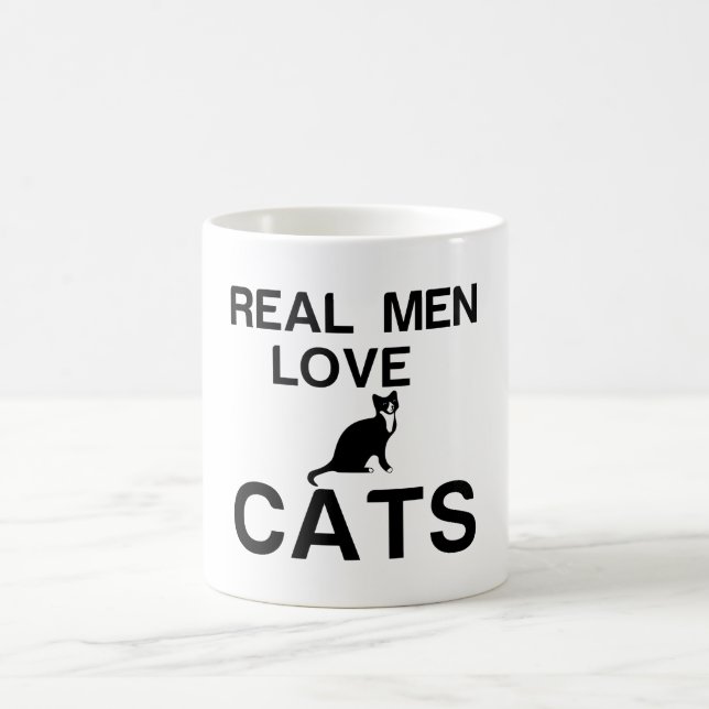 REAL MEN LOVE CATS KAFFEETASSE (Mittel)