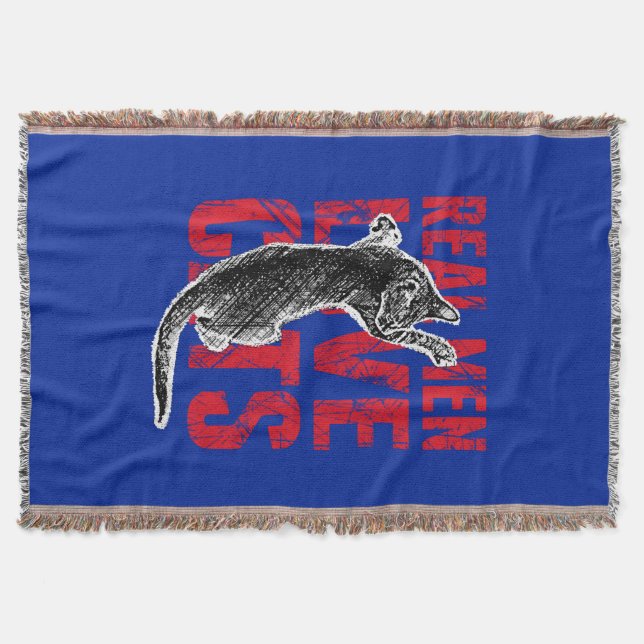 Real Men Love Cats on Blue Decke (Vorderseite)