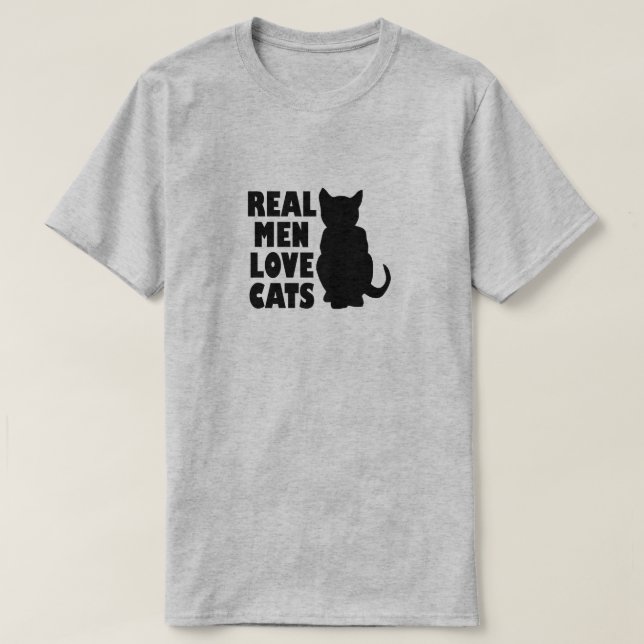 REAL MEN LOVE CATS T-Shirt (Design vorne)