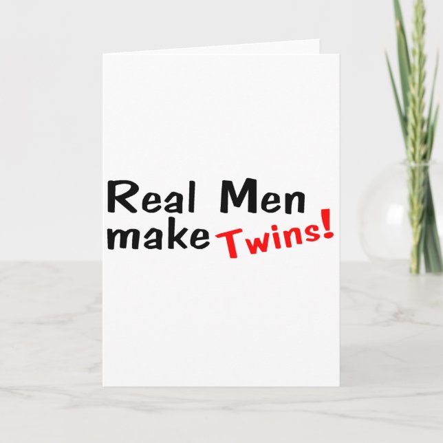 Real Men machen Twins Karte (Vorderseite)