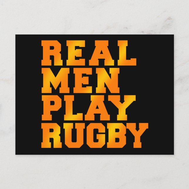 Real Men Play Rugby Postkarte (Vorderseite)