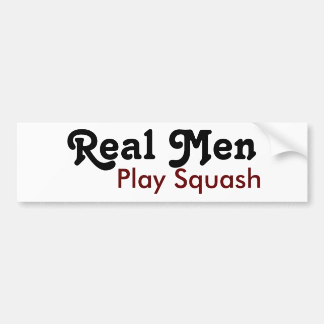 Real Men Play Squash Autoaufkleber (Vorne)