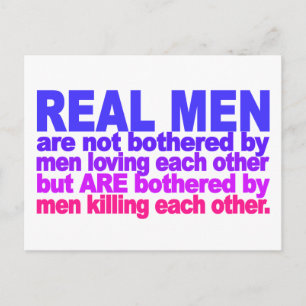 Real Men Postcard Postkarte