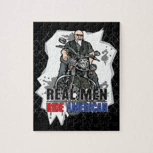 Real Men Ride American Motorräder Jigsaw Puzzle