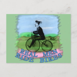 Real Men Ride Bikes Produkte Postkarte