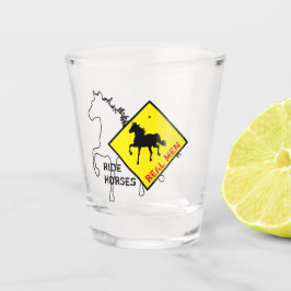 Real Men Ride Pferde & Black Horse Party / Rodeo Schnapsglas
