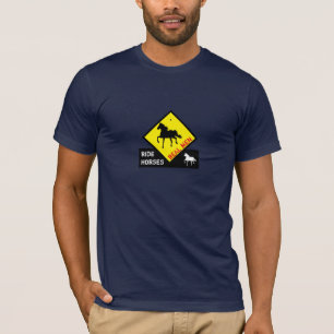Real Men Ride Pferde & Black Horse Party / Rodeo T T-Shirt