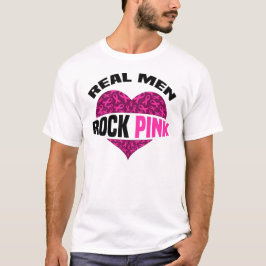 Real Men Rock Pink Brustkrebs Bewusstsein Oktober T-Shirt