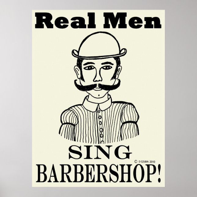 Real Men Sing Barbershop Poster (Vorne)