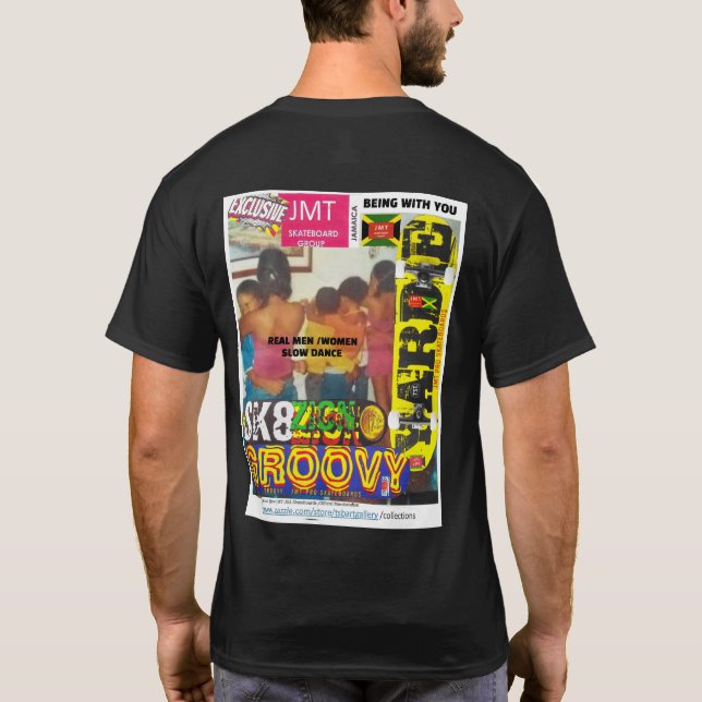 REAL MEN SLOW DANCE Basic Dunkles T-Shirt (Rückseite)