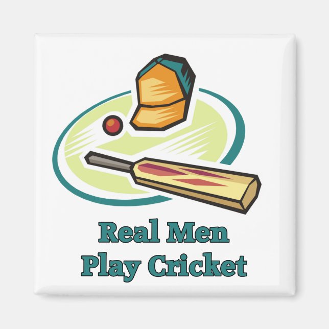 Real Men spielen Cricket-Magnete Magnet (Vorne)