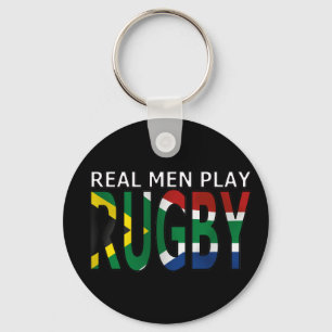 Real Men spielen Rugby Südafrika Schlüsselanhänger