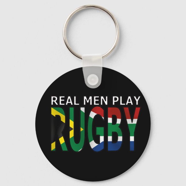 Real Men spielen Rugby Südafrika Schlüsselanhänger (Vorderseite)