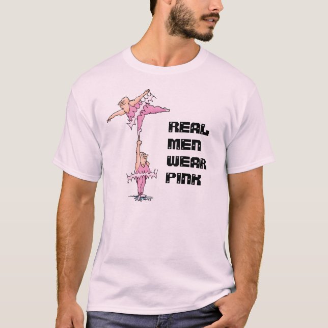 Real Men tragen Pink Fat Tutu Ballett Shirt (Vorderseite)