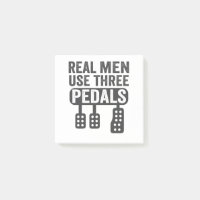 Real Men verwenden drei Pedale Funny Manual Car Ty