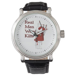 Real Men Wear Kilts Funny Scottish Armbanduhr