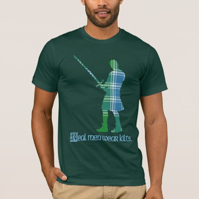 Real Men Wear Kilts MacDonald Scottish Tartan T-Shirt (Vorderseite)
