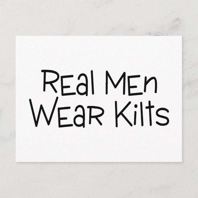 Real Men Wear Kilts Postkarte (Vorderseite)