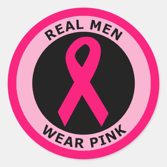 REAL MEN WEAR PINK RUNDER AUFKLEBER (Vorderseite)