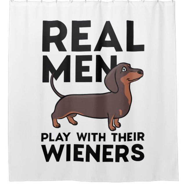 Real Men Wieners Duschvorhang (Vorderseite)