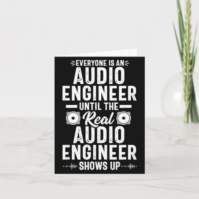 Real O Engineer Sound Engineering Funny Quote  Karte (Vorderseite)