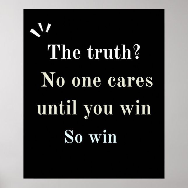 "Real Ones Act" Motivational Quote  Poster (Vorne)