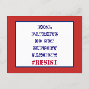 Real Patriots unterstützen den Widerstand von Fasc Postkarte