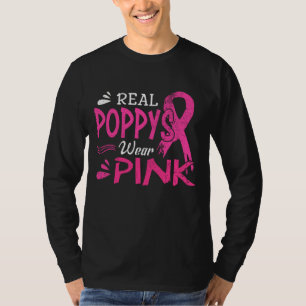 Real Poppys tragen rosa Brustkrebs-Bewusstsein T-Shirt