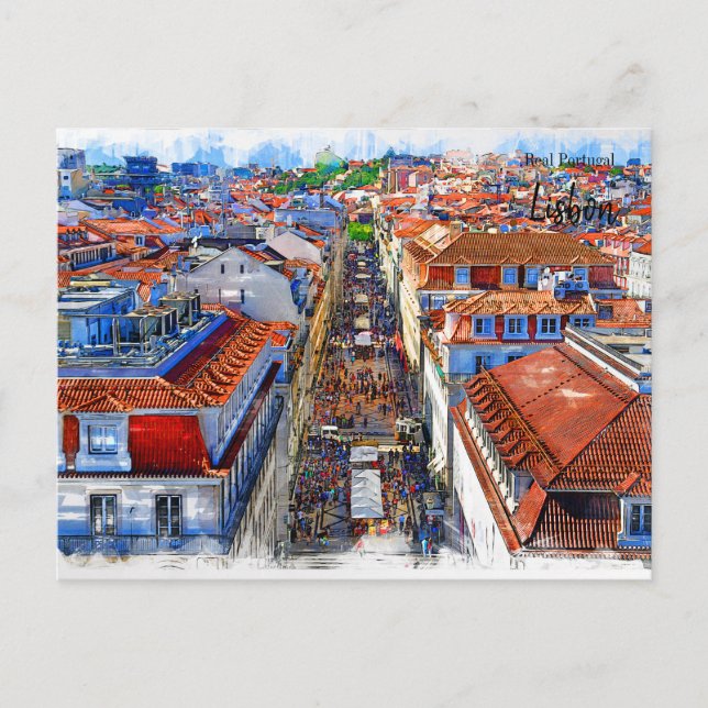Real Portugal-Lissabon Postkarte (Vorderseite)