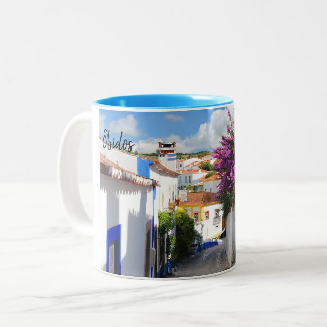 Real Portugal - Obidos Zweifarbige Tasse (Vorderseite Links)