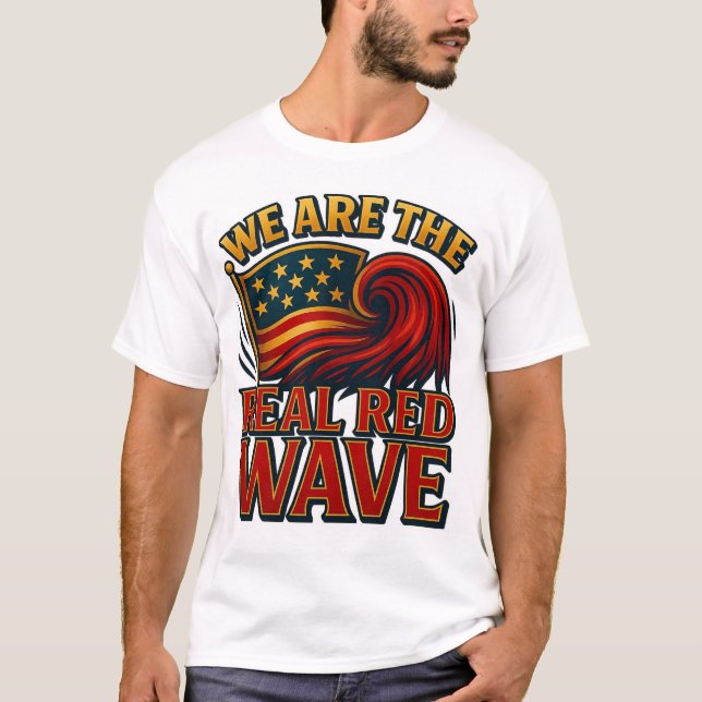Real Red Wave™ Men-T-Shirt T-Shirt (Vorderseite)