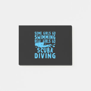 Real Scuba Diving Girls einiges schwimmen Post-it Klebezettel