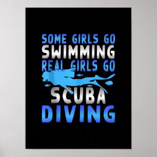 Real Scuba Diving Girls Einiges zum Schwimmen Poster