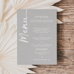 Real Silver Foil Modern Script Wedding Menu Card Folieneinladung<br><div class="desc">REAL FOIL / Silver Foil Elegant 12x18" Hochzeitsmenükarten Elegante 12x18" Hochzeitsmenü Karten Flachmenü Menü Menü Menü Menü Rot Skript Einfache rustikale Hochzeitsmenüs,  elegantes modernes Hochzeitsmenü,  WinterWedding Menu,  Hochzeitstisch Menü,  Weihnachten Hochzeit</div>