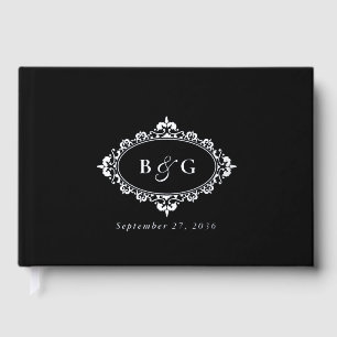 Real Silver Foil Wreath Gästebuch