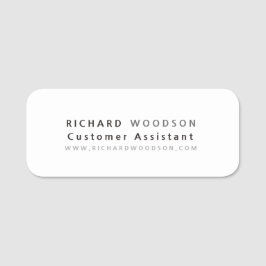 Real Simple Minimalistisch White    Business Namensschild