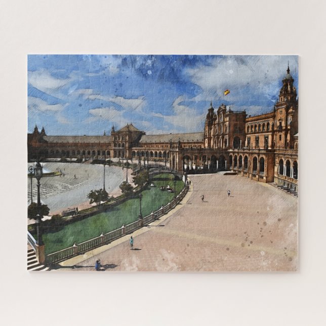 Real Spanien - Plaza De Espana Jigsaw Puzzle (Horizontal)