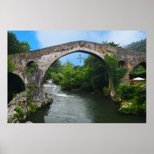 Real Spanien - Puente romano de Cangas de Onís Poster