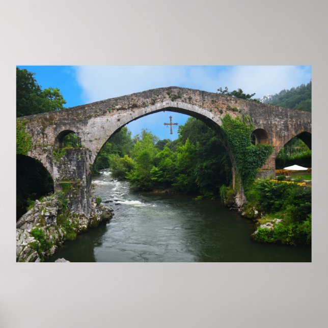 Real Spanien - Puente romano de Cangas de Onís Poster (Vorne)
