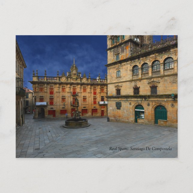 Real Spanien - Santiago De Compostela Postkarte (Vorderseite)