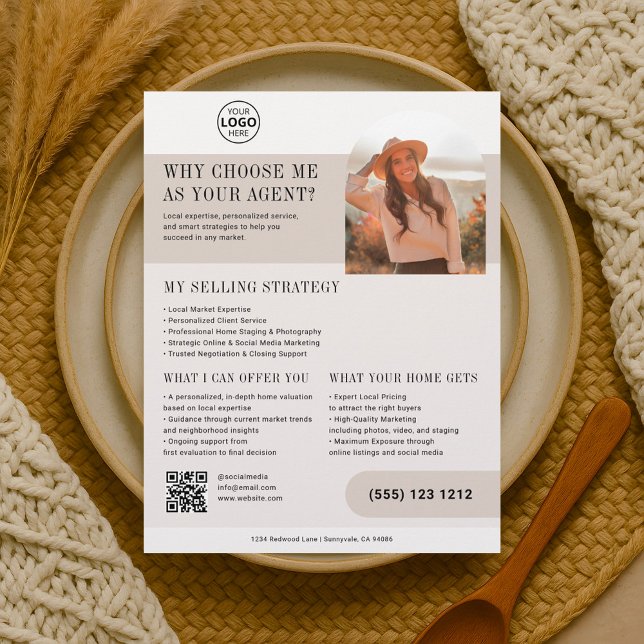 Real Staat Agent Business Brown Flyer (Von Creator hochgeladen)